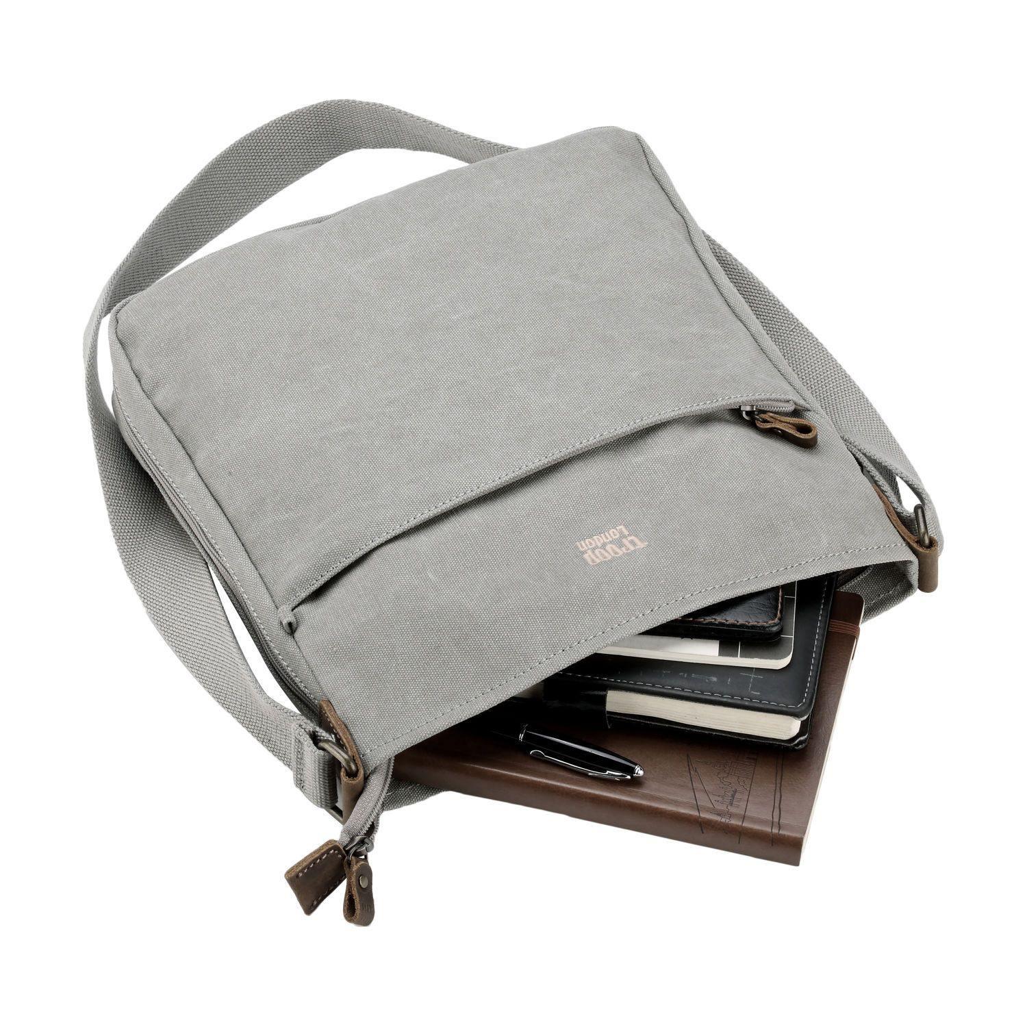 TRP0236 Troop London Classic Canvas Crossbody Bag - Stylish & Durable for Travel, Work & Everyday Use