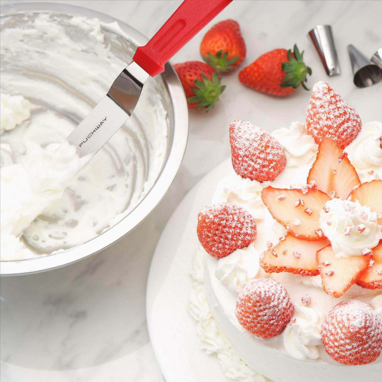 Stainless Steel Angled Icing Spatula Set - 6