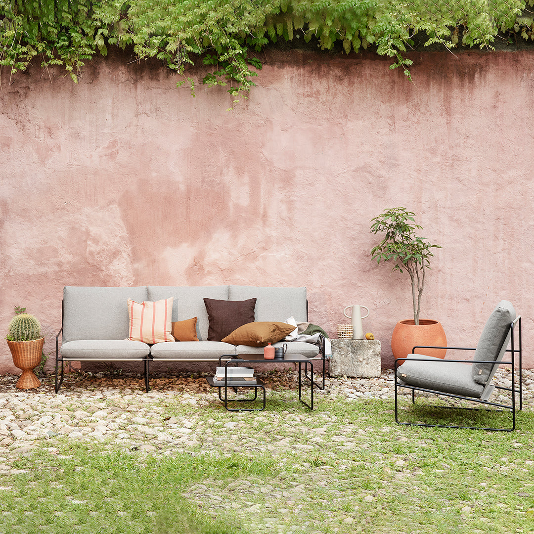 Ferm Living Desert Dolce Sofa - Modern Minimalist 3-Seater Couch for Living Room, Lounge & Office - Comfortable Mid-Century Design with Soft Fabric Upholstery