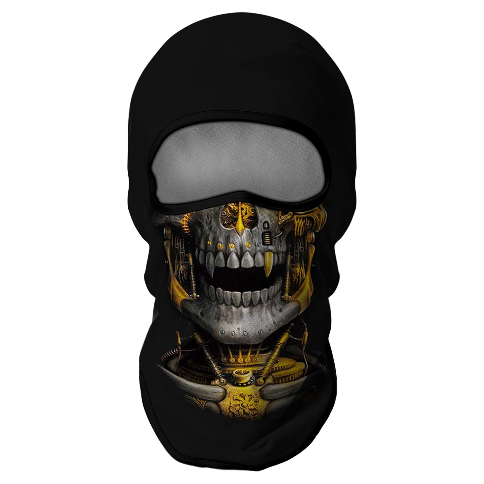 Venswell 3D Skull Balaclava Face Mask - Warm Winter Ski Mask for Men & Women - Cycling, Motorcycle, Snowboarding, Halloween Costume - Windproof Full Face Cover for Outdoor Sports & Cold Weather Activities