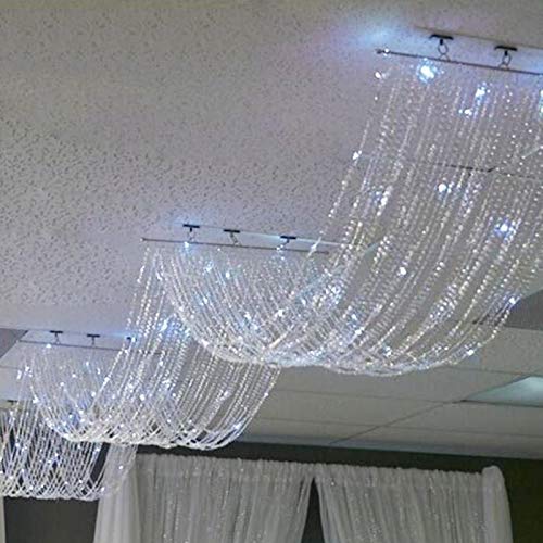 15ft Iridescent Crystal Beaded Curtain - Wedding Backdrop & Party Decor