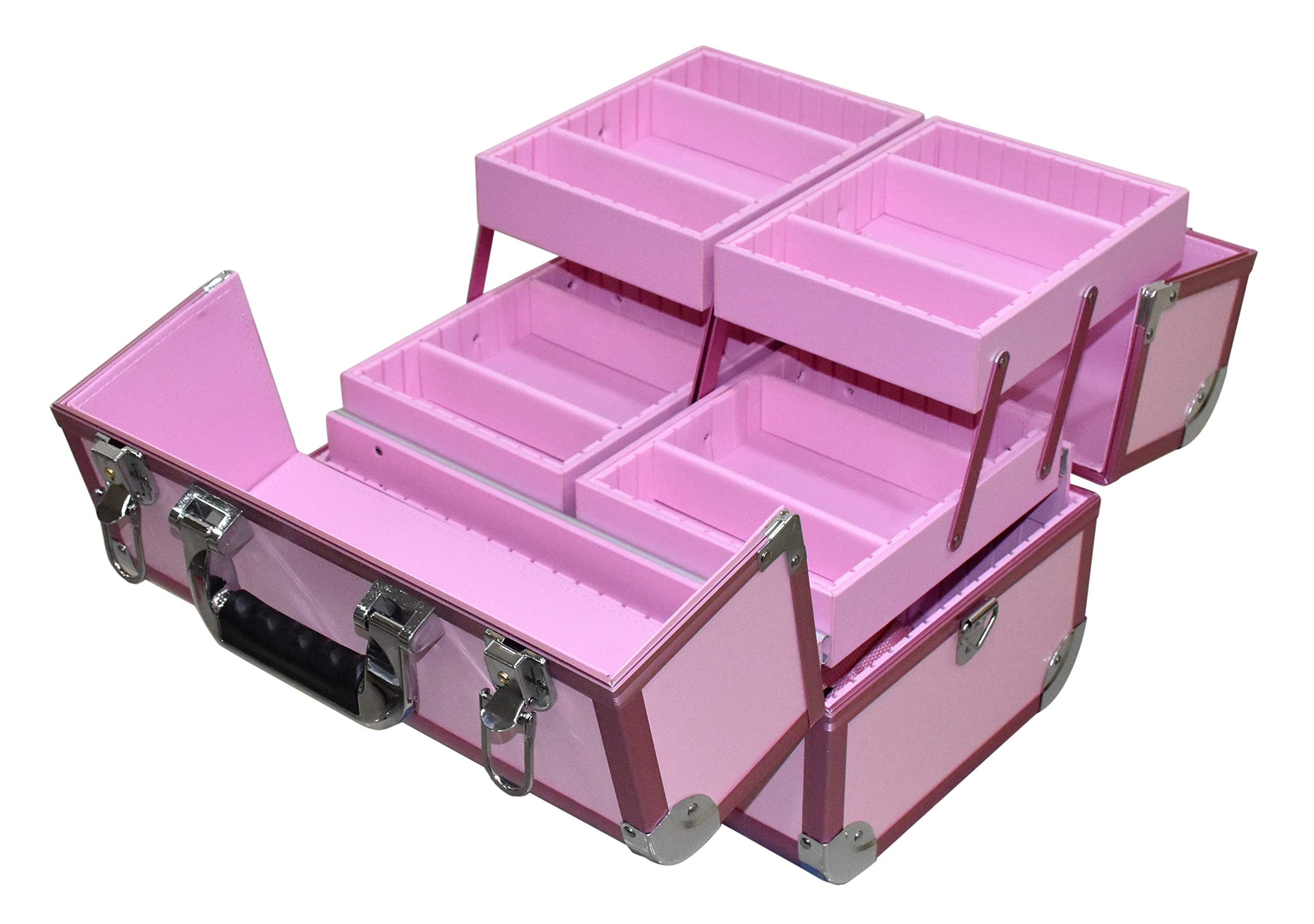 Pride Star Professional Vanity Box - Premium Makeup Organizer with Mirror for Home & Travel | Perfect for Cosmetics, Jewelry & Beauty Essentials Storage