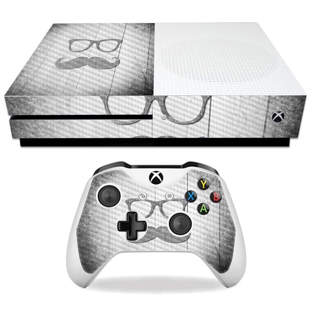 Premium Carbon Fiber Skin for Microsoft Xbox One S - Hipster Design | Protective & Durable Textured Finish | Easy to Apply & Remove | Made in USA | Perfect for Gaming Setups & Home Entertainment