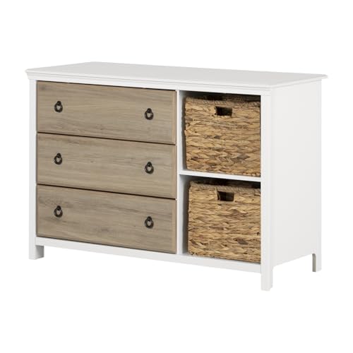 Pure White and Rustic Oak
