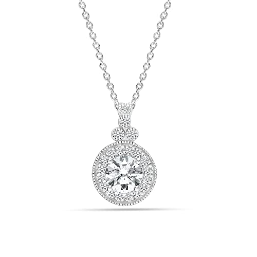 CZ Rhodium-Plated