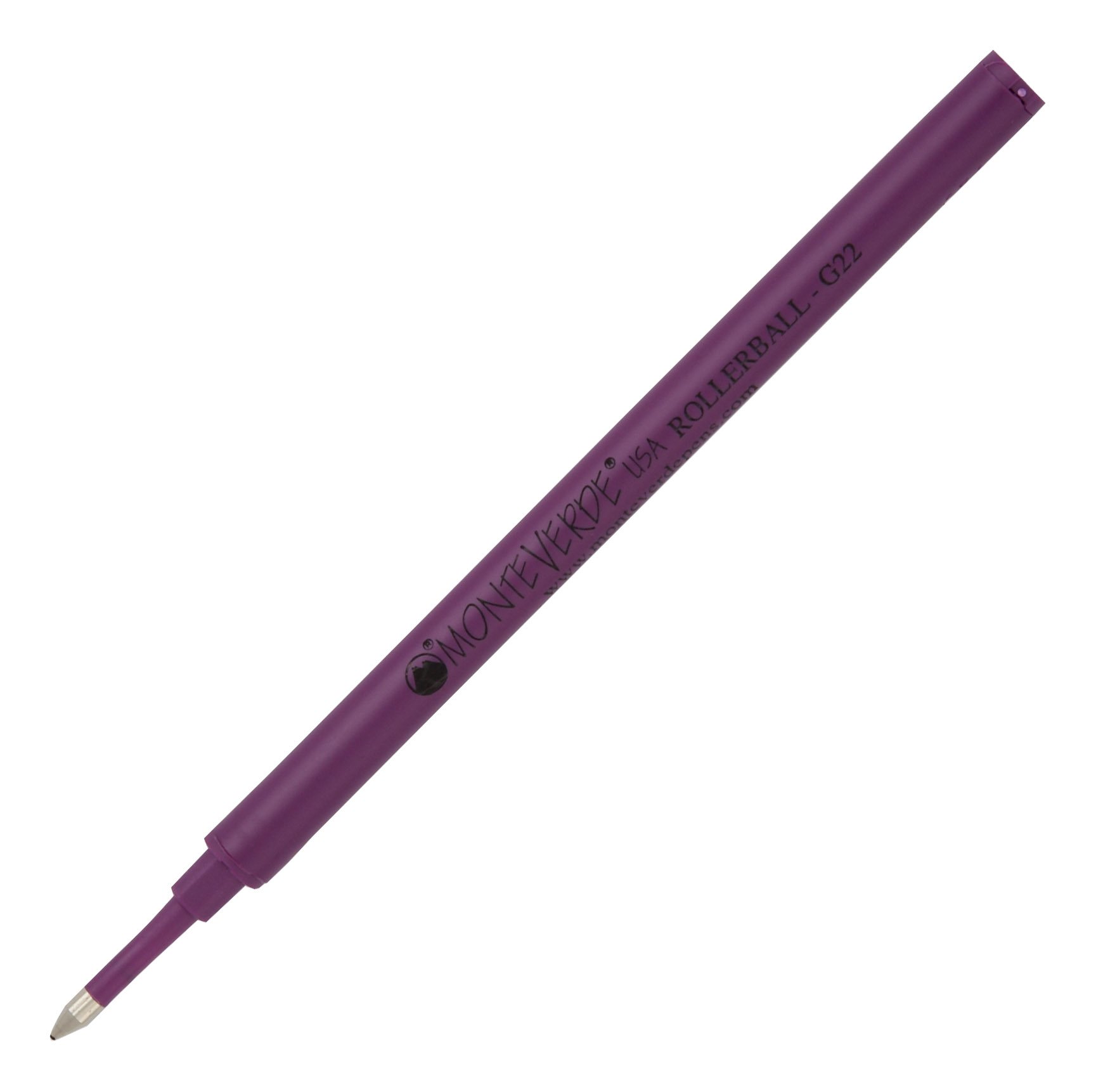 Monteverde Ceramic RB Refill 50 Pack - Fine Point, Purple Ink - Compatible with Most Capped RB Pens (G224PL) - Perfect for Office, School & Everyday Writing Needs