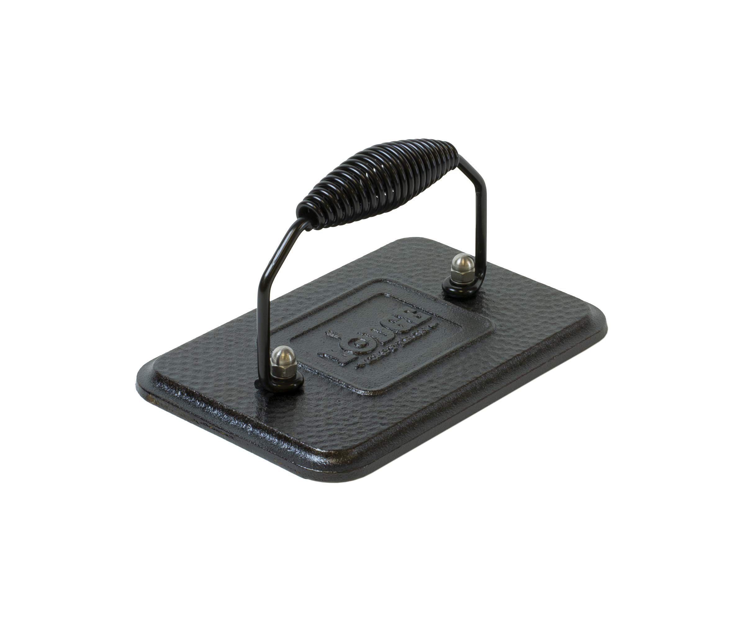 Lodge LPGI3 20-inch Cast Iron Reversible Grill & Griddle with LGP3 Pre-Seasoned Rectangular Grill Press - Perfect for Outdoor BBQ, Camping & Indoor Stovetop Cooking