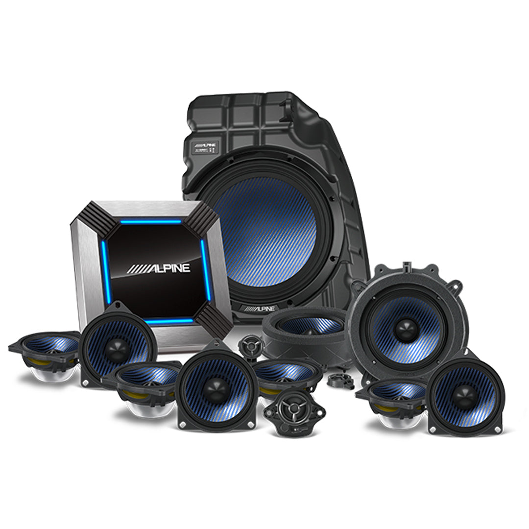 Alpine PSS TSLA 213P 13 Speaker Premium Sound System Upgrade Kit for Tesla Model 3 (2017-2023) - Enhanced Car Audio with Subwoofer & Tweeters - Perfect for Road Trips & Music Lovers