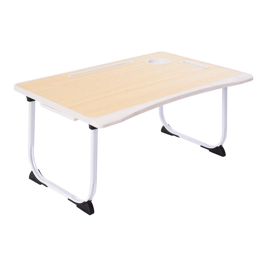 Ergonomic Computer Desk for Home Office & Gaming - Foldable Portable Laptop Desk with Adjustable Height - Multifunctional Study Desk for Small Spaces (Khaki) | Perfect for Remote Work, Online Classes & Bedroom Workspaces
