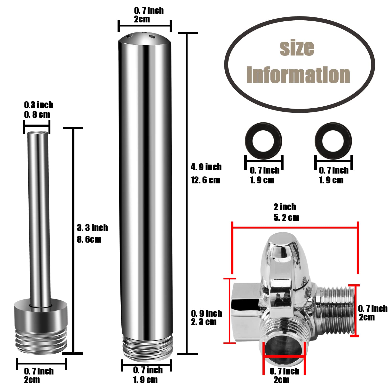 STARHAND 4-Piece Shower Enema System Kit - 6-Foot Hose with 2 Nozzles & Flow Control for Men & Women - Perfect for Colon Cleansing, Detox, and Personal Hygiene at Home
