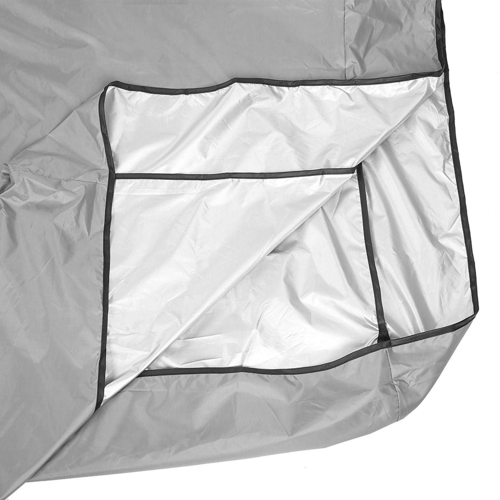 190 Silver Plated Polyester Taffeta Swing Canopy Cover - 191x120cm Outdoor Swing Accessory for Patio, Garden & Balcony (Grey) - Weatherproof Protection & Shade Solution