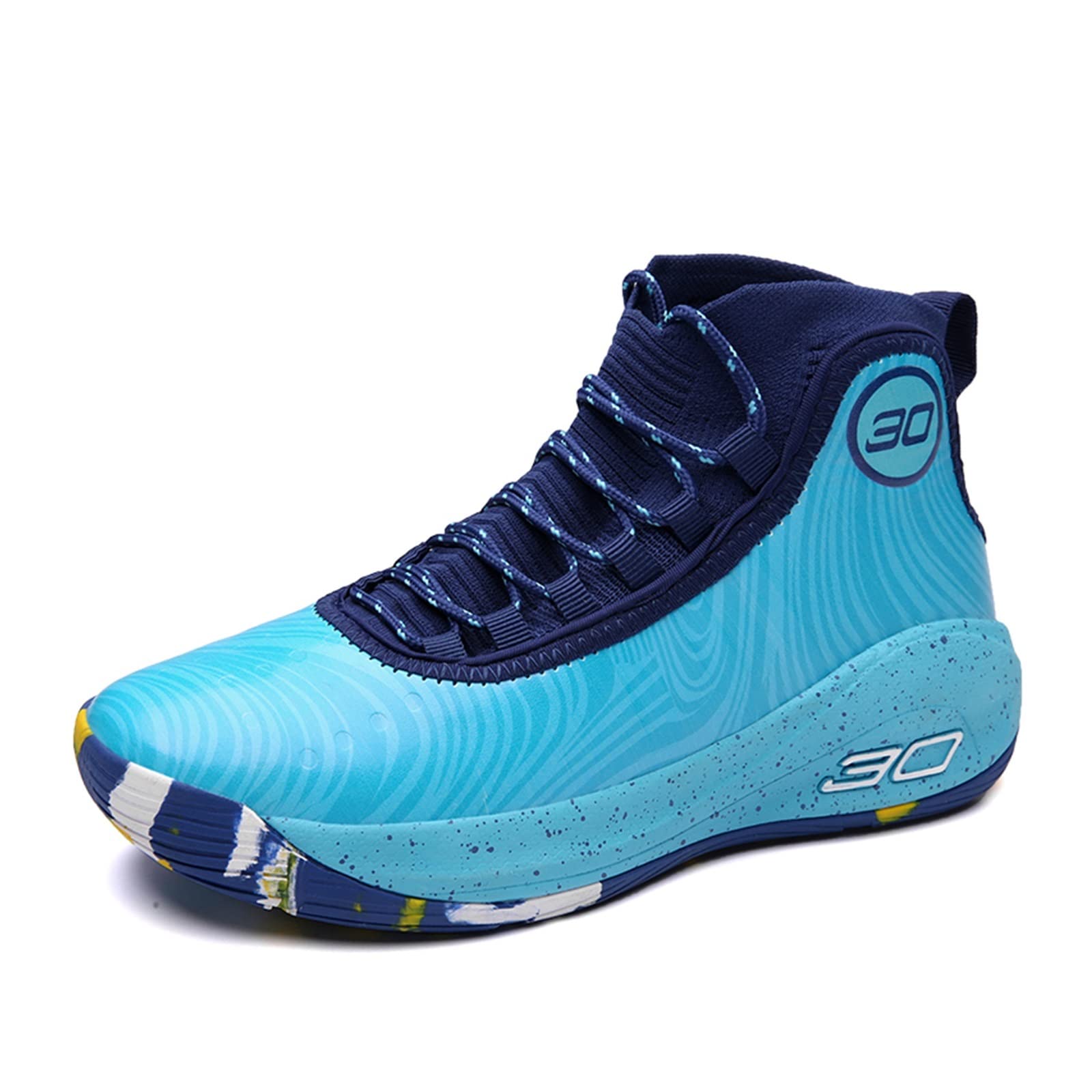 XADITON High-Top Men's Basketball Shoes - Anti-Slip, Breathable, Professional Performance Sneakers for Indoor & Outdoor Courts | Moonlight Color | Size 8.5 | Perfect for Training, Games & Streetwear Fashion