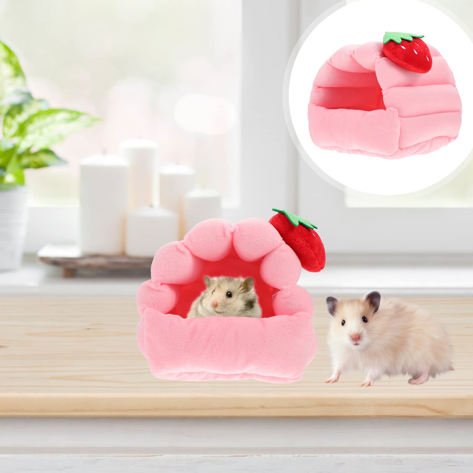 iplusmile 1pc Warm Hamster Nest House Bed - Cozy Chinchilla Cave & Rat Sleeping Bed - Plush Small Pet Bedding for Hamsters, Rabbits, Squirrels - Perfect for Cage Accessories & Small Animal Comfort