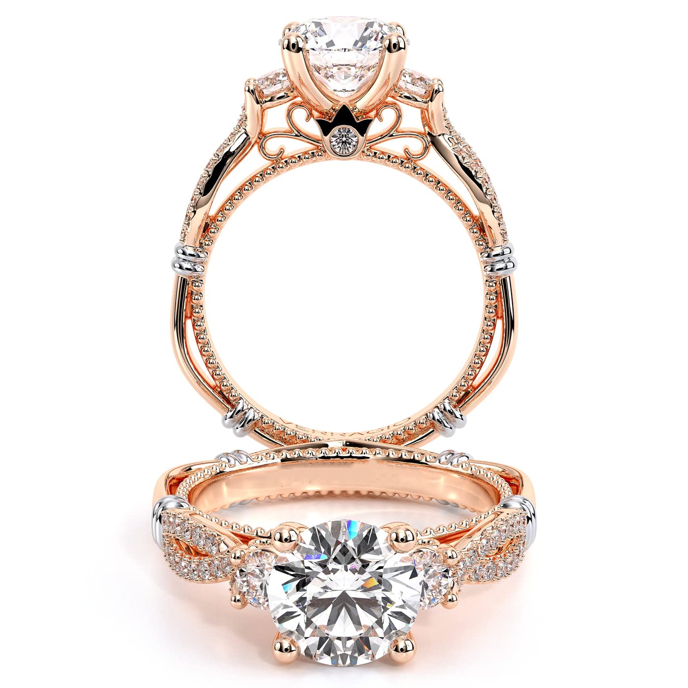 1.35 Carat Vintage 3 Stone Moissanite Engagement Ring for Women - 10K/14K/18K Gold or Platinum Plated Silver - Elegant Wedding, Proposal & Anniversary Jewelry Gift