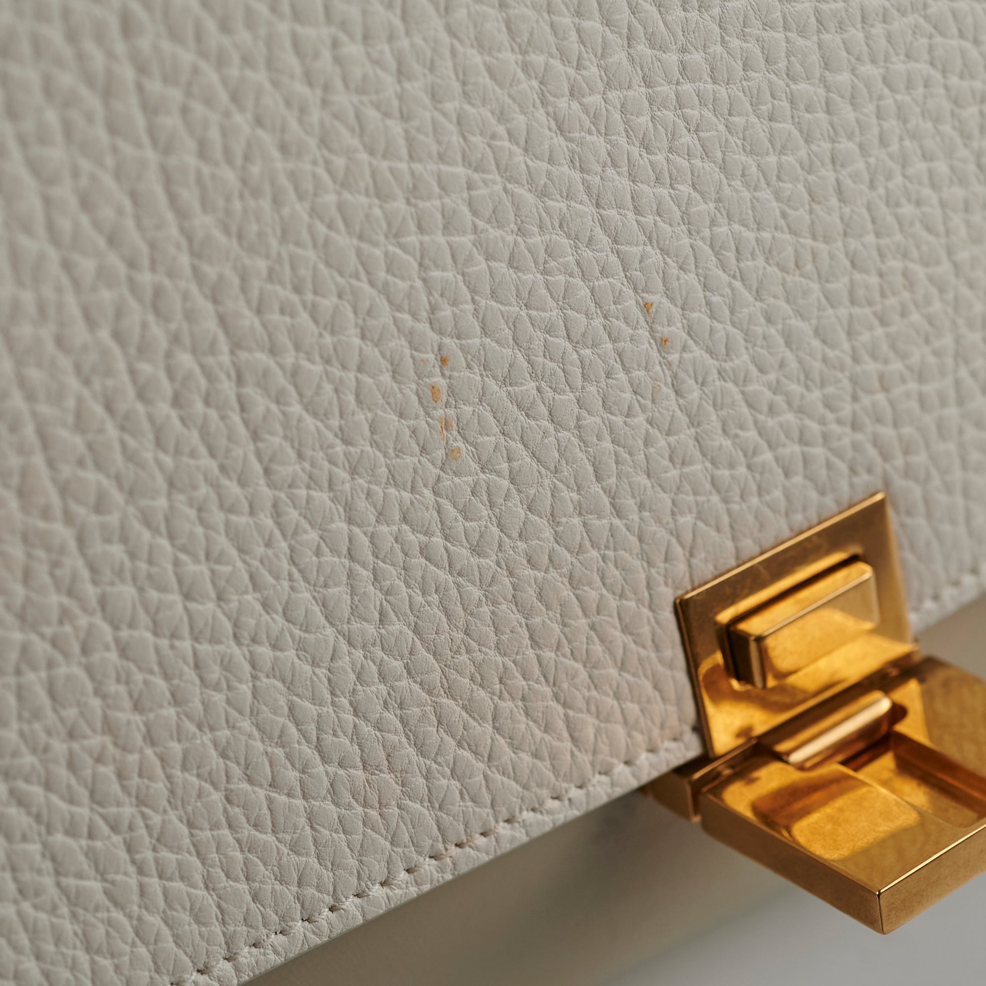 Celine Trapeze Small Leather Handbag in Beige & Cream - Perfect for Work, Travel & Everyday Use