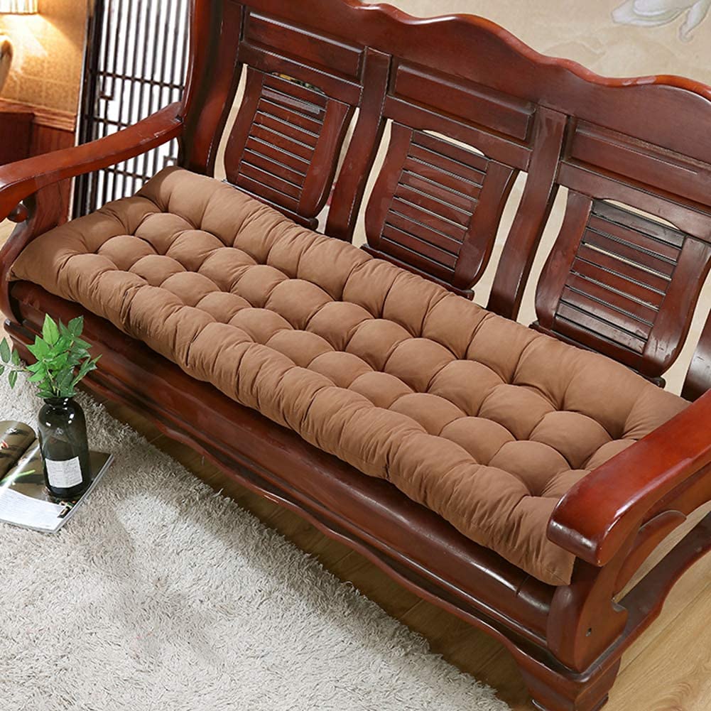 Outdoor Bench Cushion with Ties - Waterproof Washable Cotton Loveseat Cushion for Patio Furniture, Non-Slip Garden Chair Back Cushion for Bench, Settee & Pallet Couch - Perfect for Backyard, Deck & Poolside Relaxation