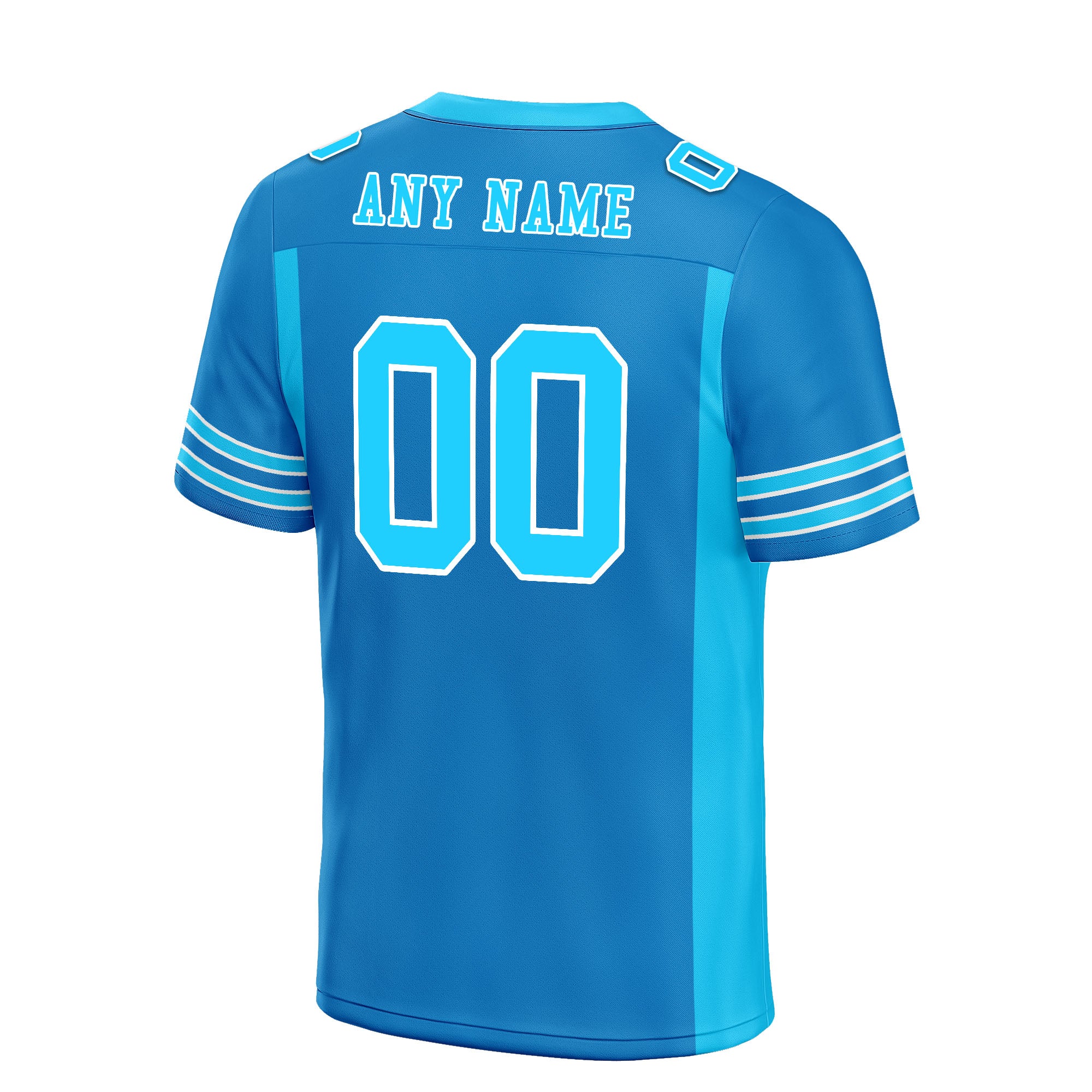 Custom Blue Striped Personalized Authentic Football Jersey - FBJ02 D06080 - Perfect for Game Day, Team Events & Sports Fan Gifts