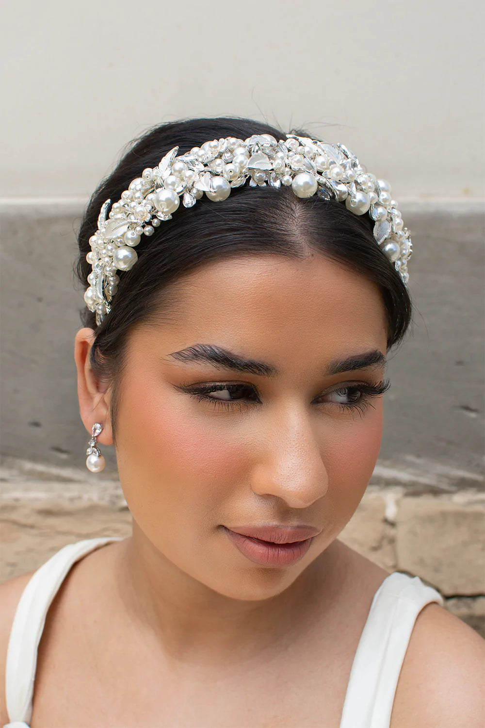 Eloise Pearl Crystal Wide Bridal Headband - Elegant Wedding Hair Accessory for Brides, Bridesmaids & Prom - Perfect for Weddings, Formal Events & Special Occasions