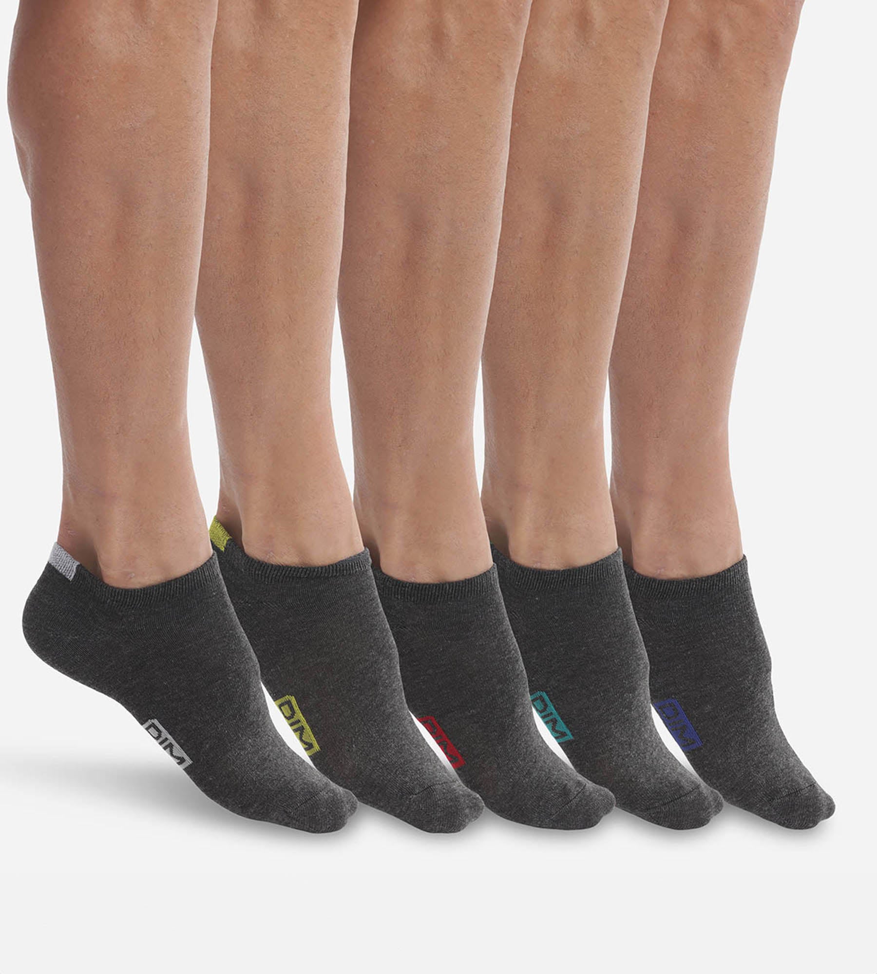 5 Pairs of Men's Cotton Socks Medium Gray - Breathable & Comfortable for Daily Wear, Sports & Casual Outfits - EcoDim