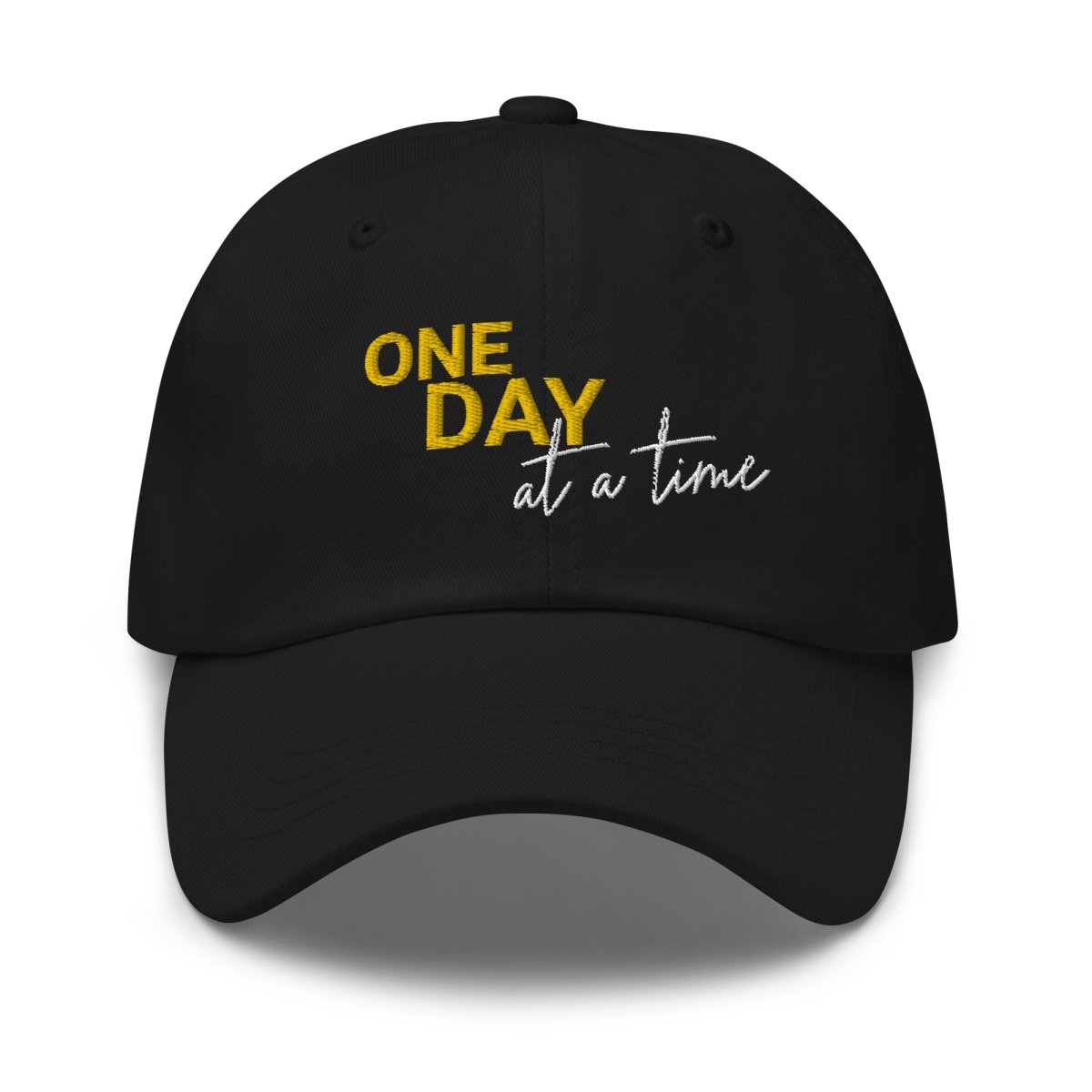 One Day At A Time Embroidered Dad Hat - Adjustable Cotton Baseball Cap for Men & Women - Perfect for Casual Wear, Outdoor Activities, and Daily Fashion