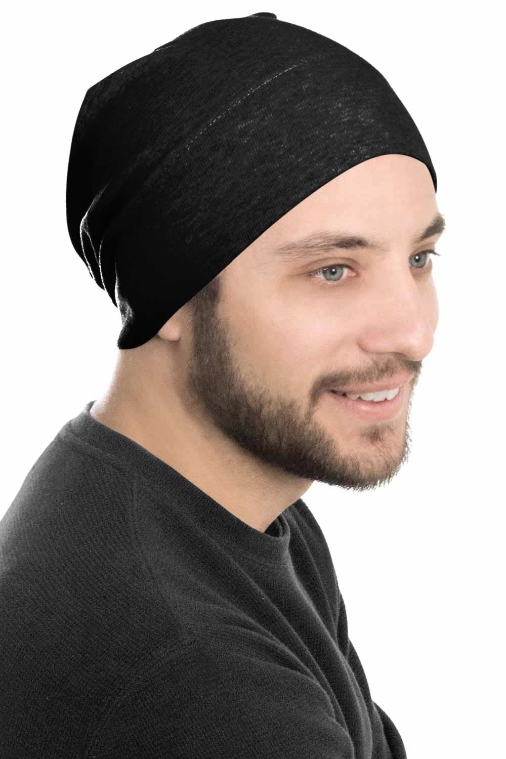 Headcovers Unlimited Men's Cotton Beanie - Soft Relaxed Winter Hat for Cold Weather - Perfect for Outdoor Activities, Skiing, and Casual Wear
