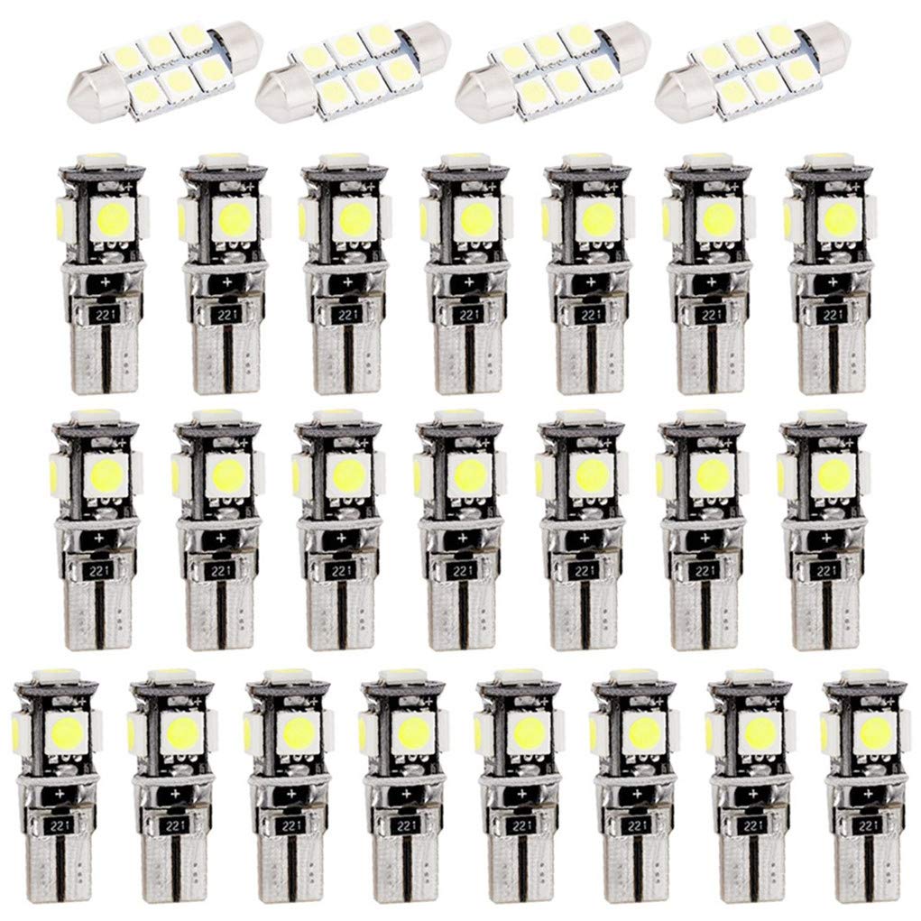 Super Bright LED Bulbs for Q5 Reading Lights - Xenon White, Error Free CANBUS, 26Pcs Interior Car Lights (Dome, Map, Door, License Plate) - Perfect for Night Driving & Interior Illumination