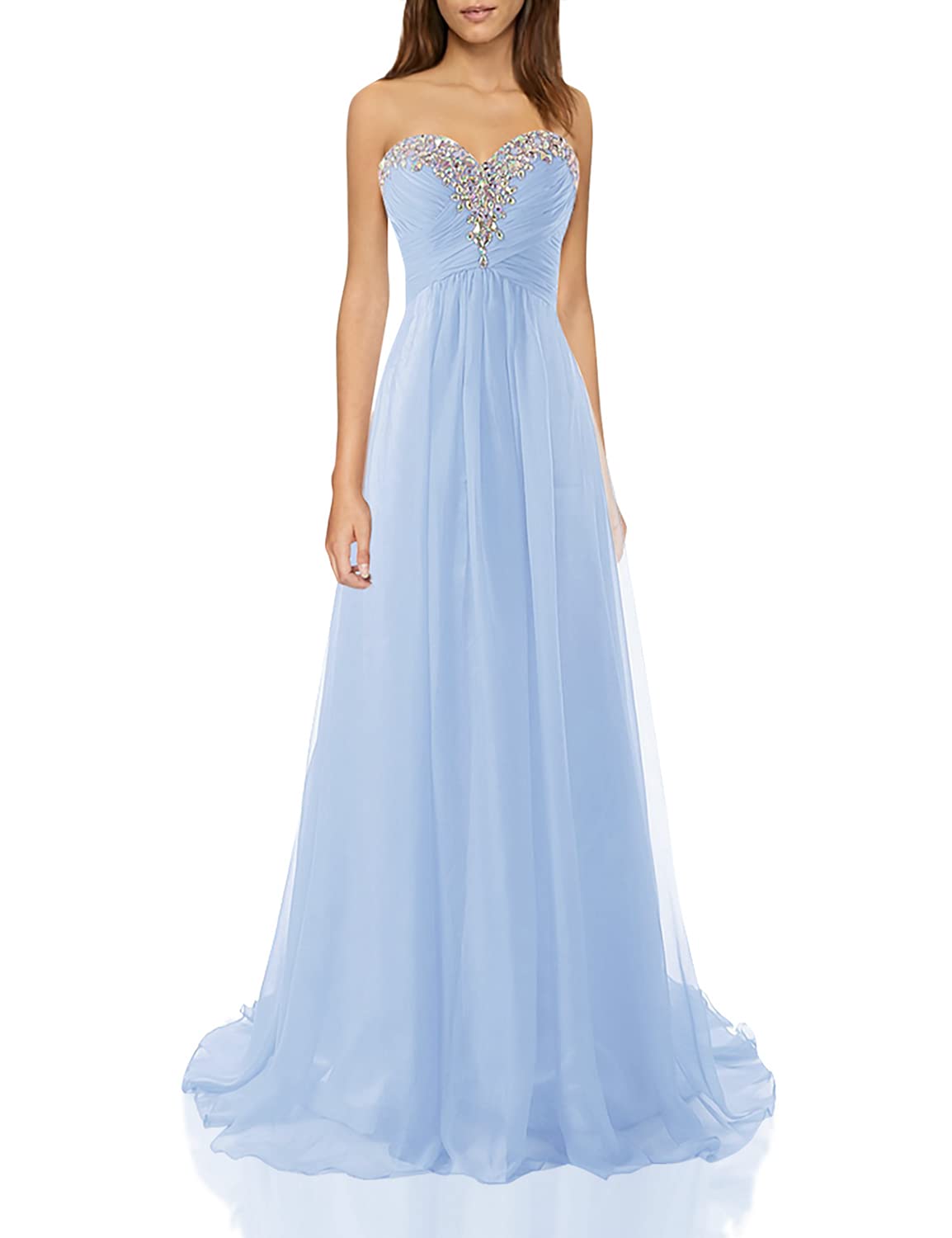 JAEDEN Elegant Long Chiffon Prom Dress & Bridesmaid Gown - A-Line Formal Evening Dress for Homecoming, Wedding Party & Special Occasions