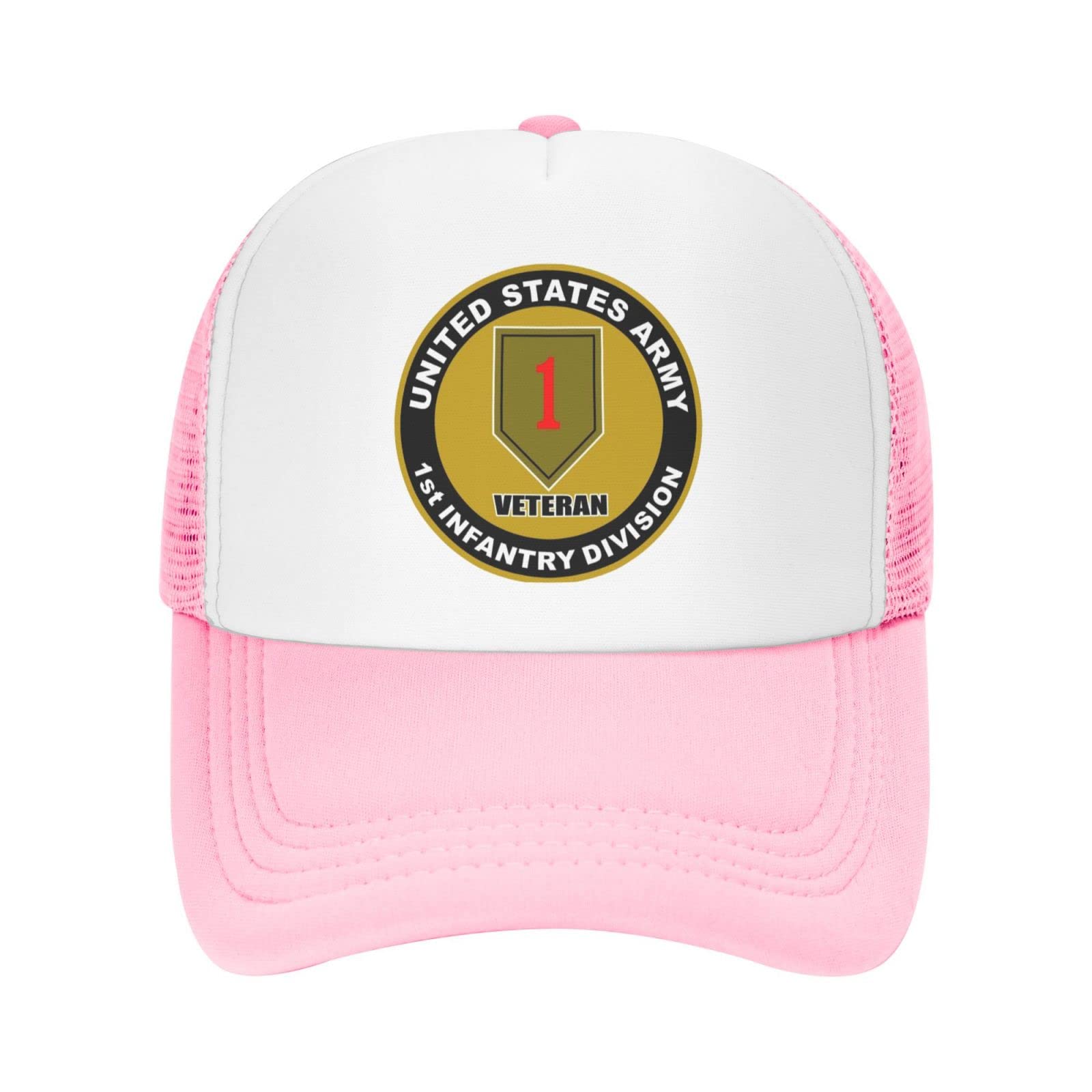 US Army 1st Infantry Division Veteran Baseball Cap - Unisex Military Hat with Mesh Back for Men & Women - Perfect for Outdoor Activities, Sports & Patriotic Events