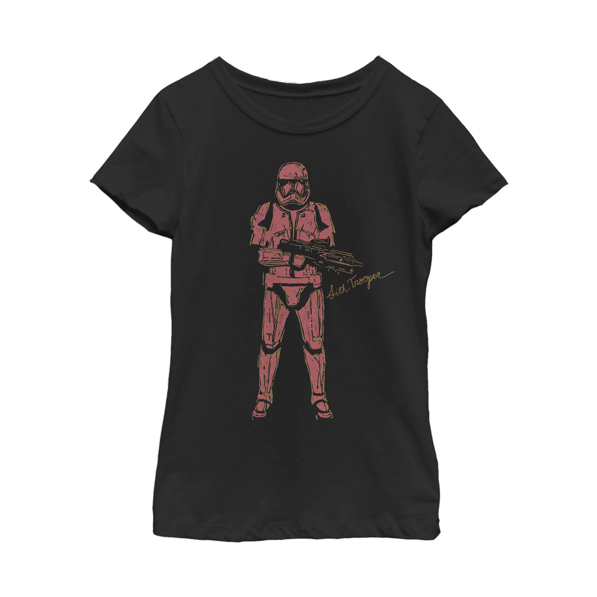 Fifth Sun Girls' Red Trooper Graphic T-Shirt - Soft Cotton Tee for Kids & Teens - Star Wars Inspired Design - Perfect for School, Casual Wear & Fan Events