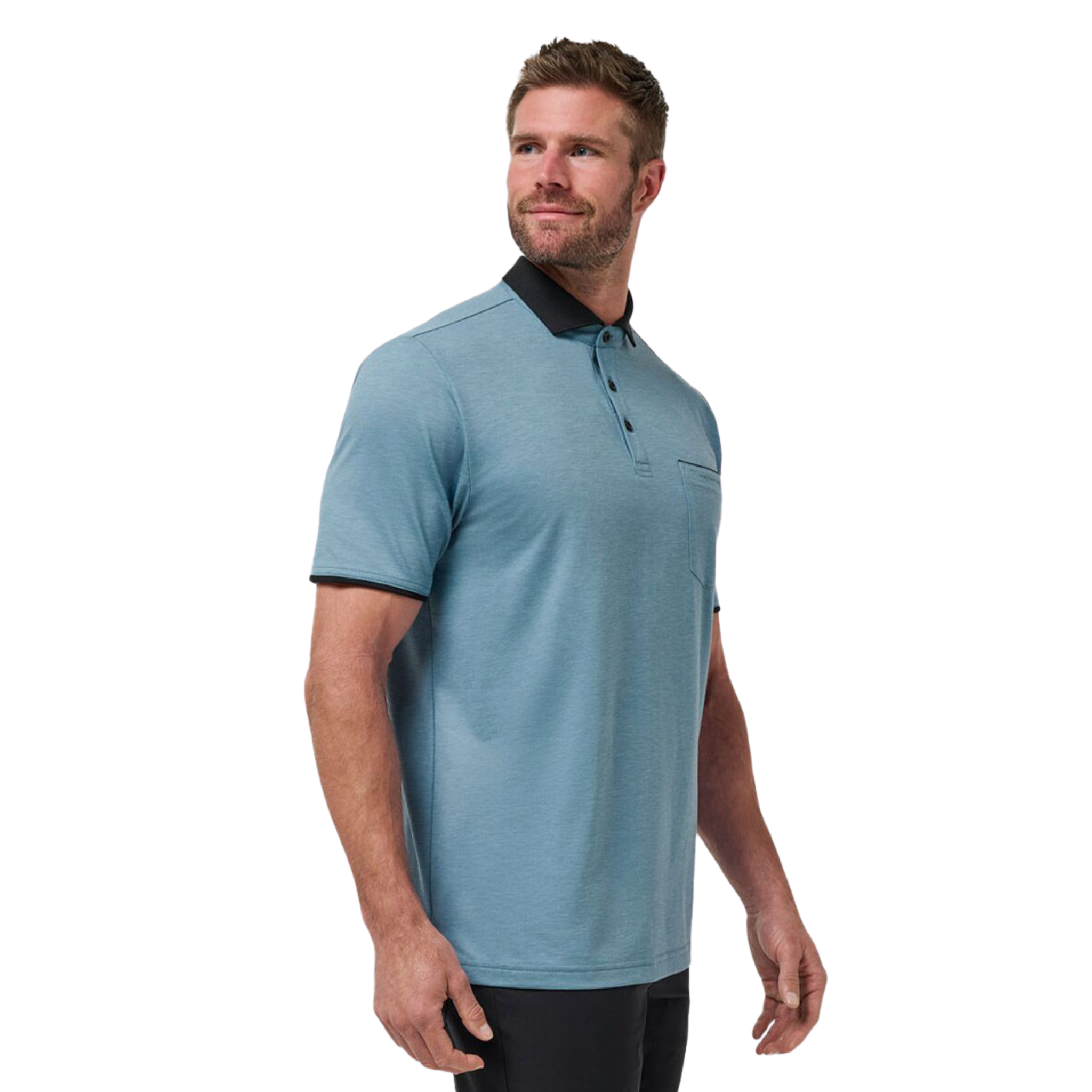 TravisMathew Featherweight Pocket Men's Polo Shirt - Lightweight Performance Golf & Casual Wear for Men | Perfect for Golf, Office & Weekend Outings