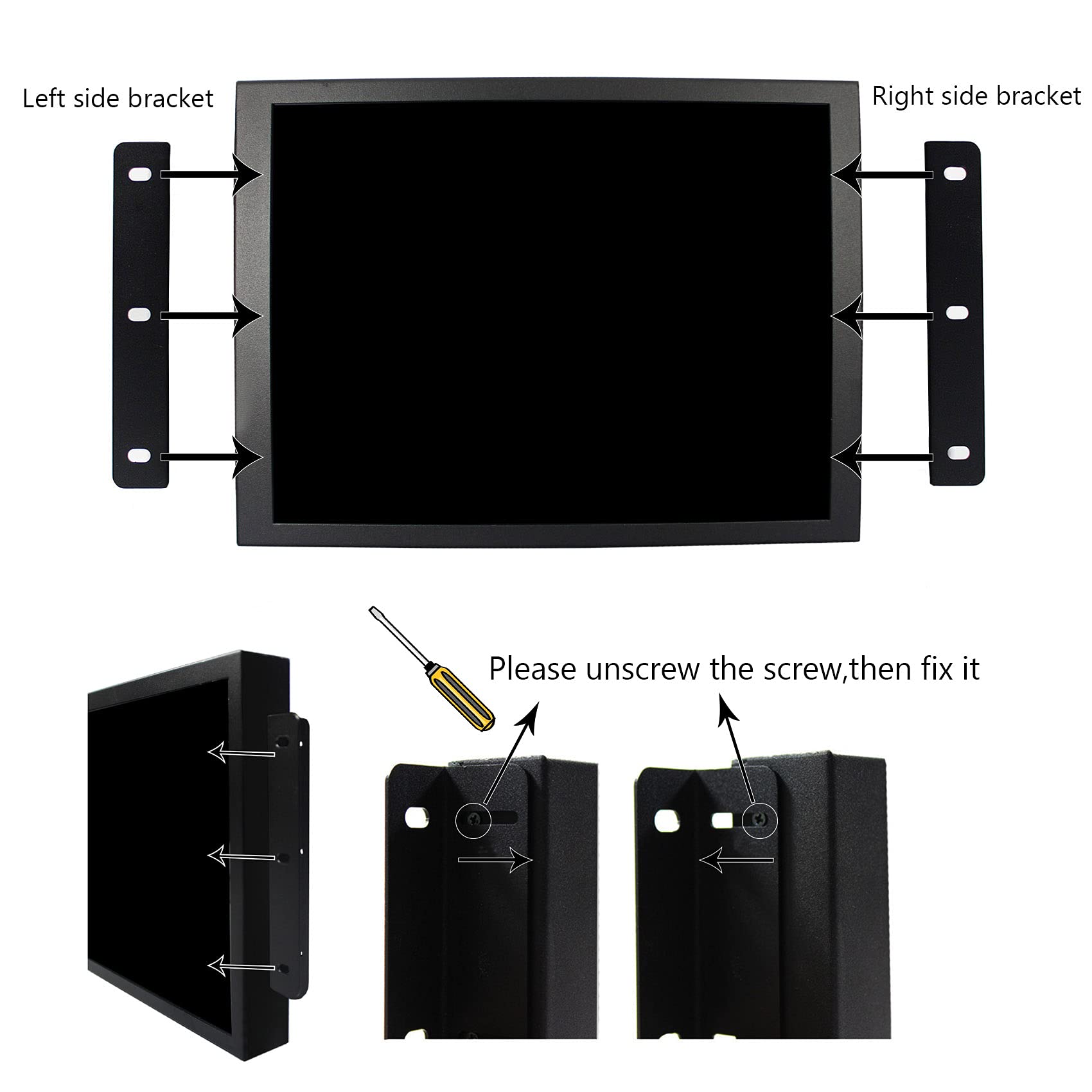 10.4 Inch Portable LCD Monitor with 800x600 Resolution - HDMI, DVI, VGA Inputs & Built-in Dual Speakers | Extra Display Screen for Gaming, Office & Home Entertainment | VSDISPLAY VS104ZJ01