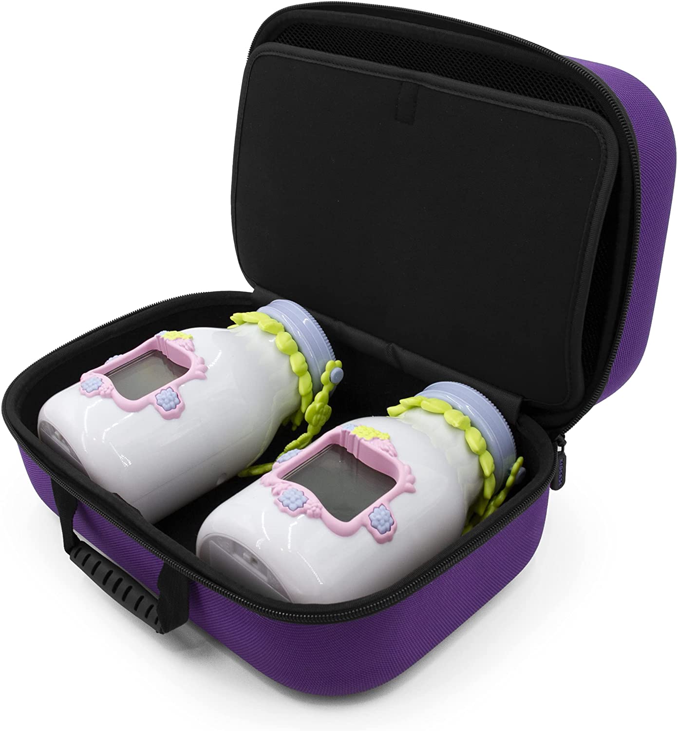 CASEMATIX Carry Case for 2 Fairy Finder Electronic Jars - Storage Organizer for Virtual Fairy Toys & Got2Glow Accessories - Perfect for Travel, Playdates & Fairy Hunting Adventures