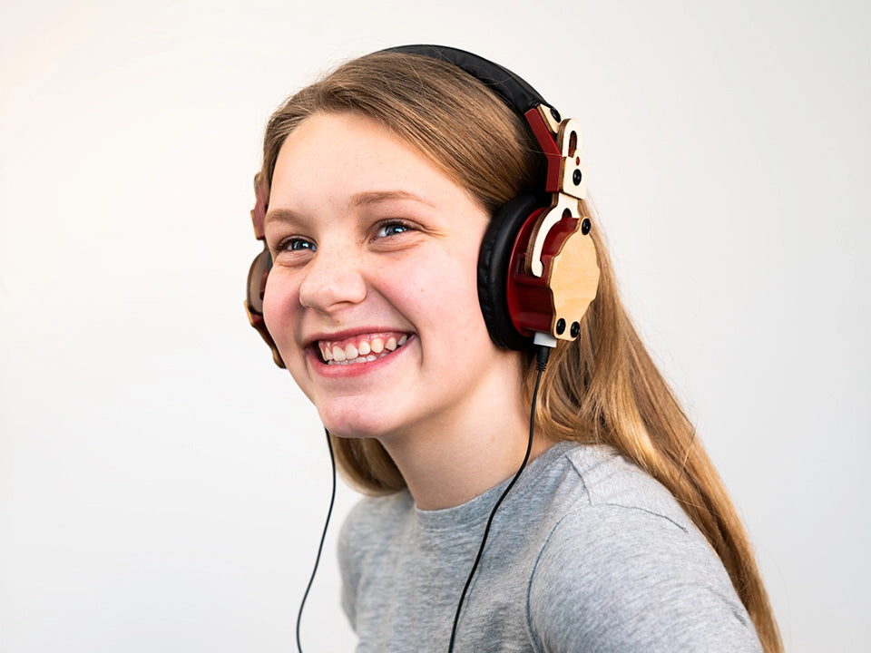 KiwiCo Stereo Headphones - Wireless Bluetooth Over-Ear Headphones with Noise Cancelling, Hi-Fi Sound for Kids & Adults - Perfect for Online Learning, Gaming, and Travel