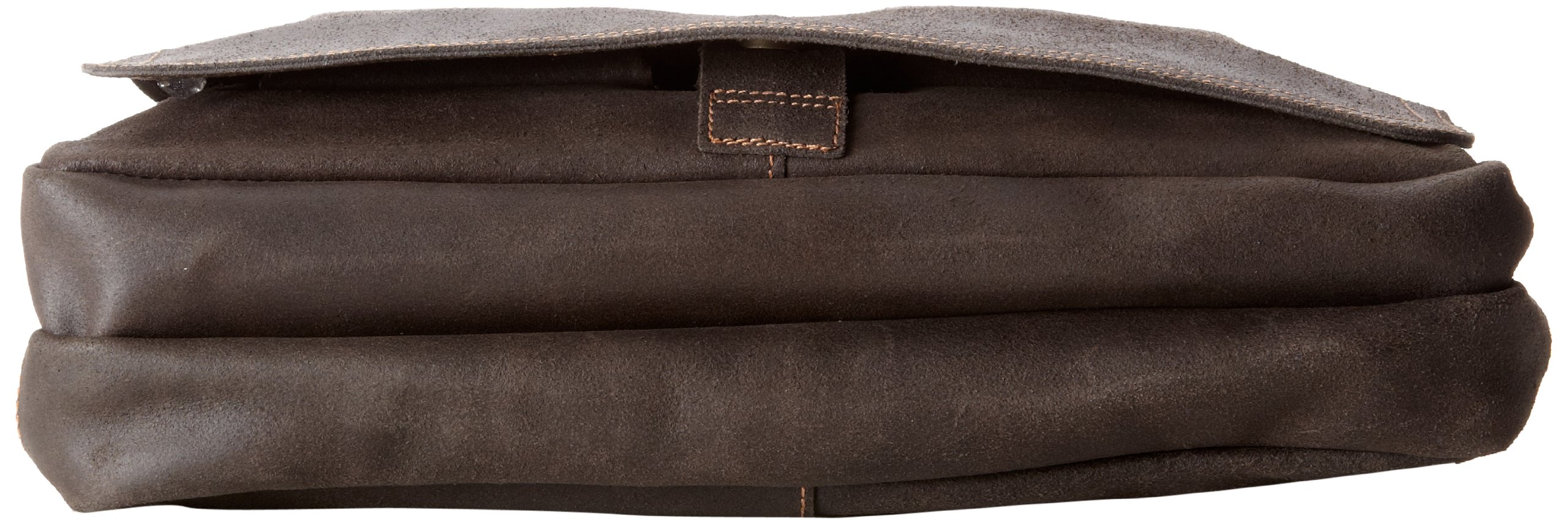 David King & Co. Genuine Leather Distressed Full Flap Laptop Messenger Bag in Cafe Brown - Stylish & Durable Work Bag for Business Professionals & College Students