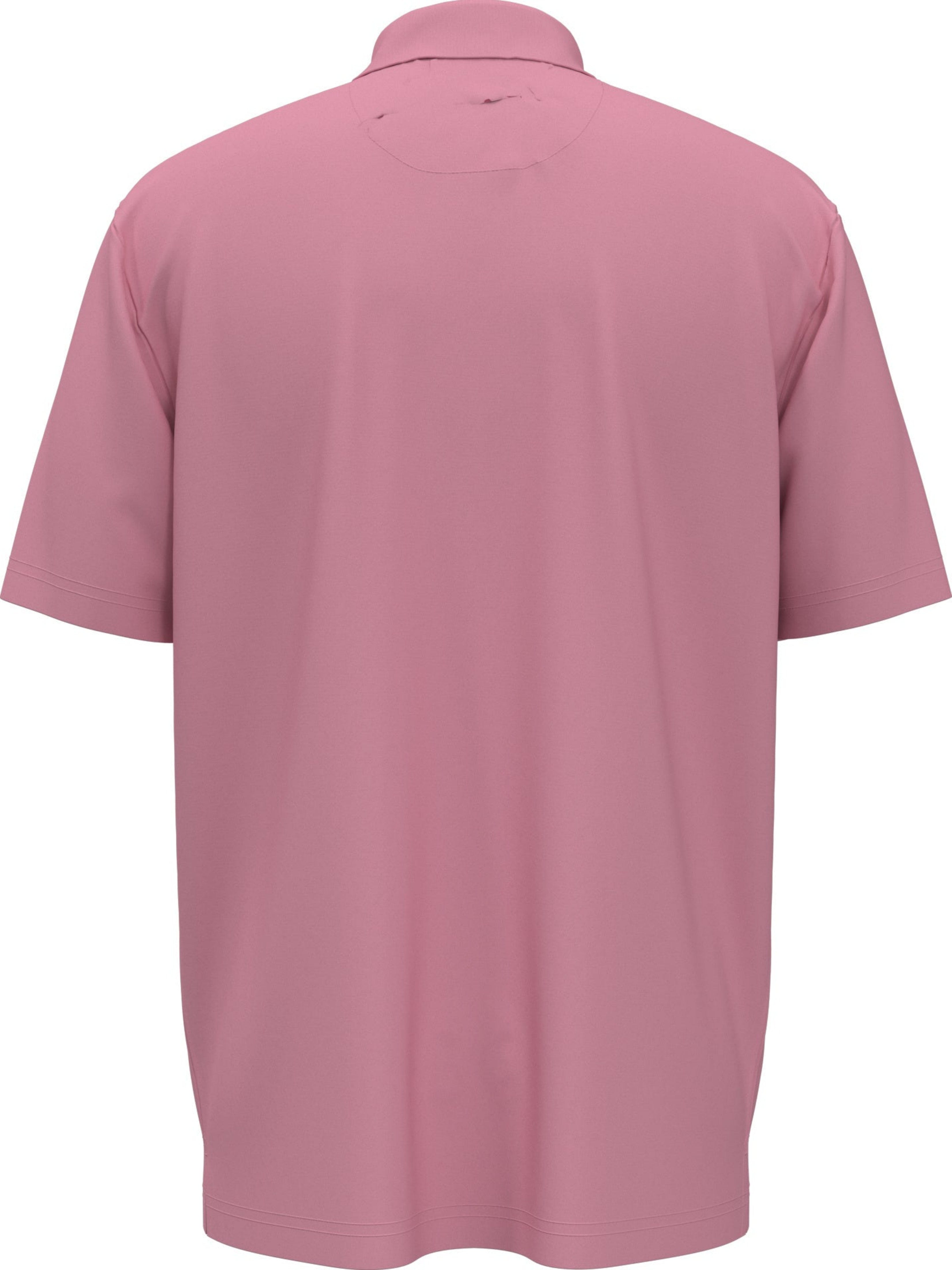 Men's Micro Hex Solid Golf Polo Shirt - Breathable & Moisture-Wicking Performance Tee for Golf, Casual Wear & Outdoor Activities