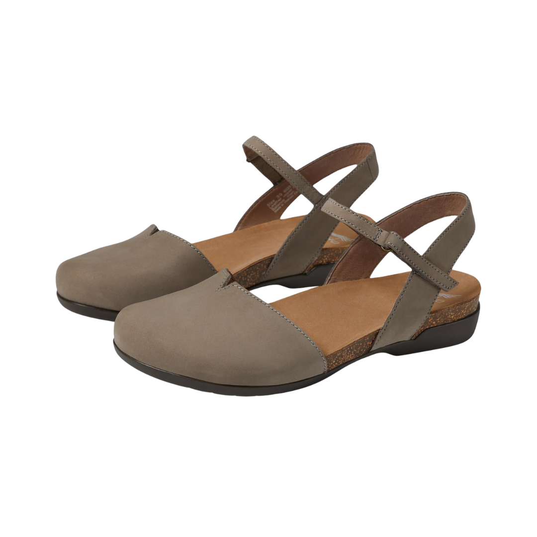 Women's Rowan Taupe Milled Nubuck Loafers - Comfortable Slip-On Shoes for Casual Wear & Office Outfits