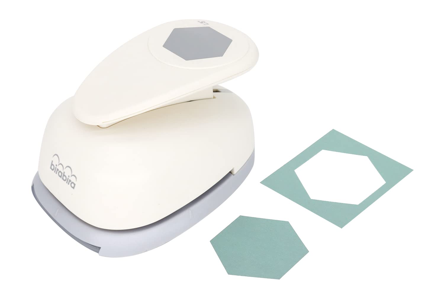 Bira Craft 2.5 Inch Hexagon Lever Action Punch for Scrapbooking, Card Making, DIY Paper Crafts - Perfect for Greeting Cards, Journals & Home Decor Projects