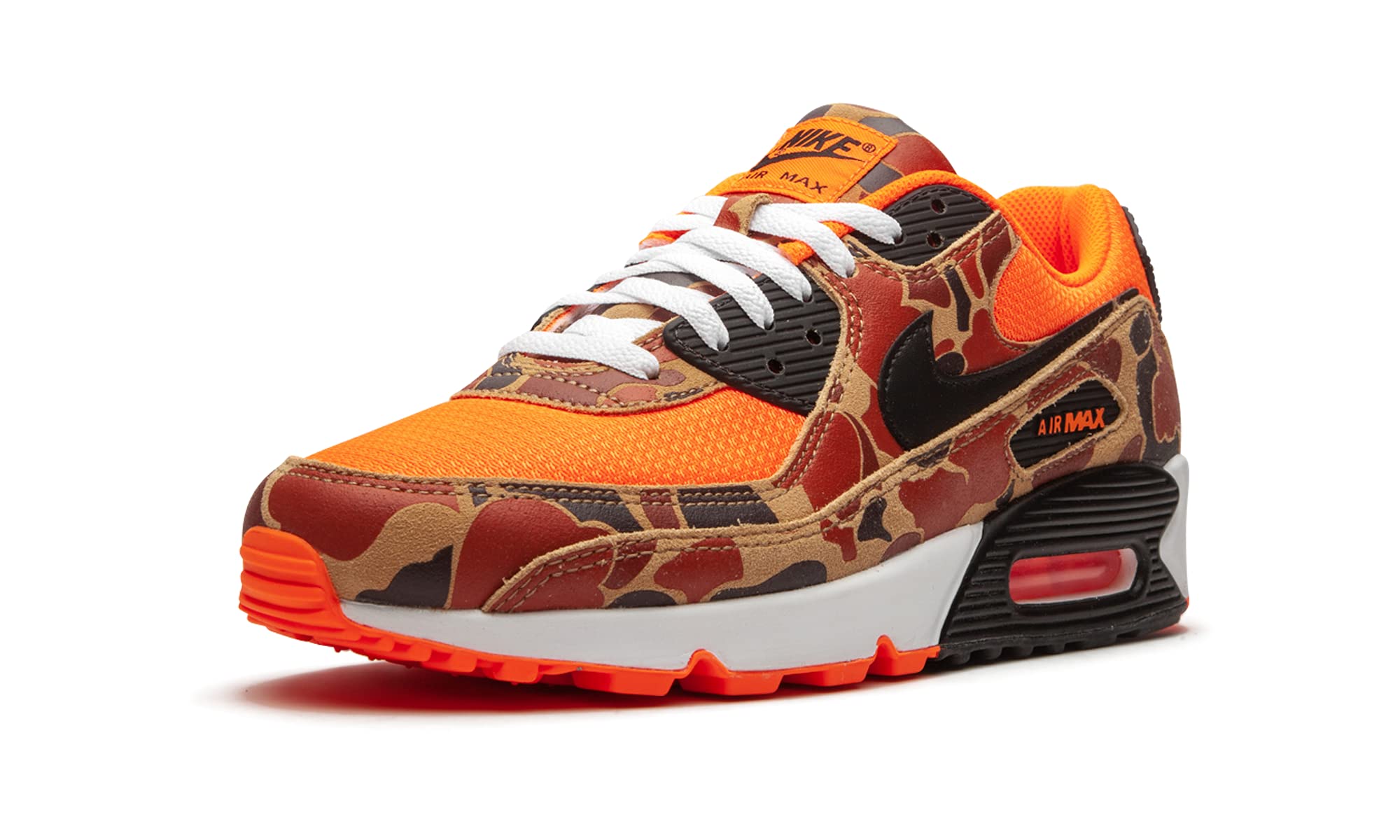 Nike Men's Air Max 90 CW4039 800 Orange Duck Camo Sneakers - Size 9 | Comfortable Running Shoes for Jogging, Gym Workouts & Casual Wear