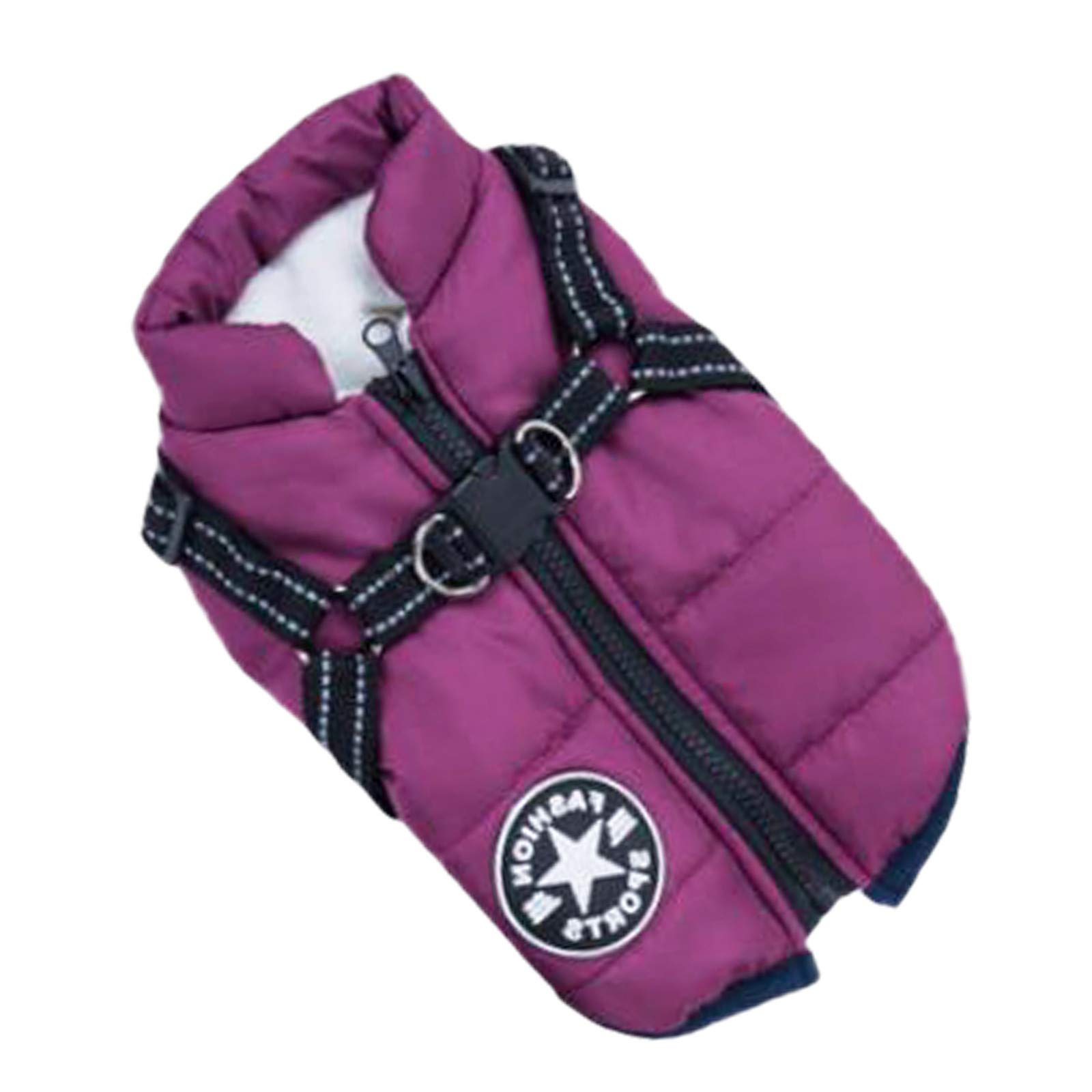 Womola Pet Dog Clothes - Warm Fleece-Lined Winter Coat with Chest & Back Coverage, Cozy One-Piece Outfit for Small to Medium Dogs - Perfect for Cold Weather Walks & Outdoor Adventures