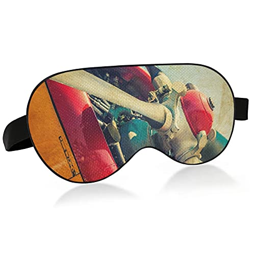 Vintage Airplane Engine Design Sleep Mask - Soft & Comfortable Eye Mask for Sleeping, Travel & Relaxation - Perfect for Night Use, Naps & Long Flights