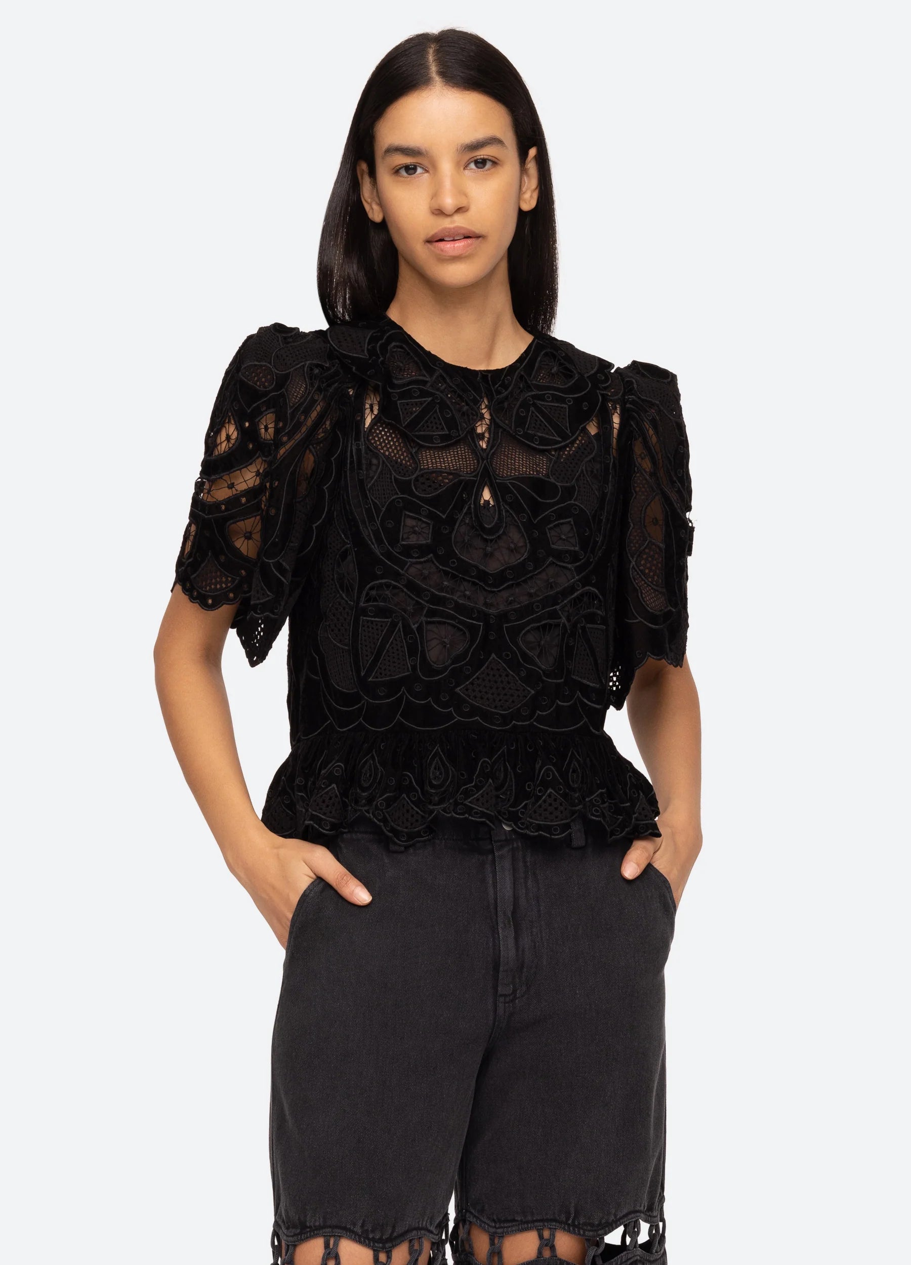 Eliana Women's Short Sleeve Casual T-Shirt - Black | Comfortable & Stylish Top for Everyday Wear, Work, and Outings