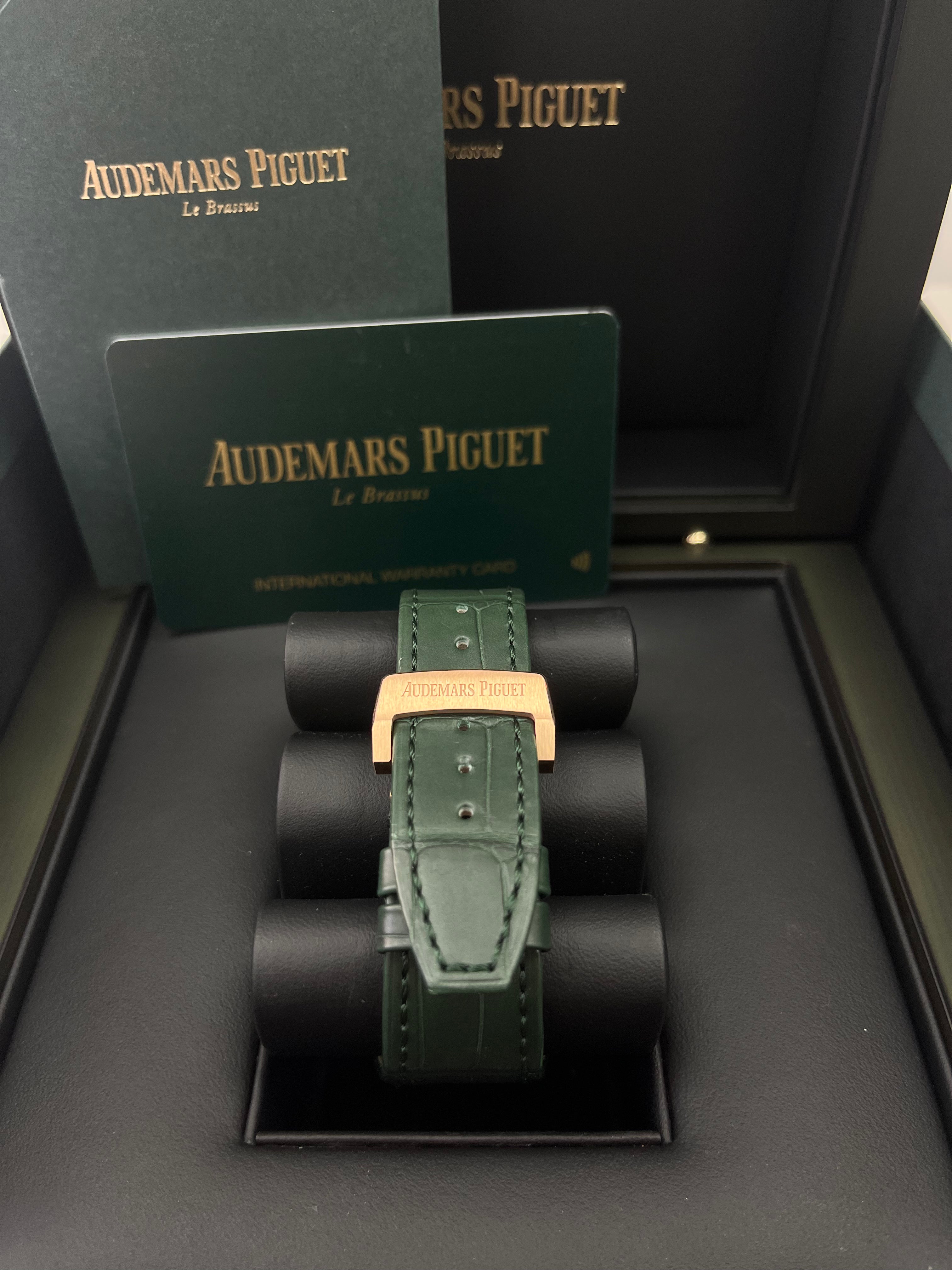 Audemars Piguet Royal Oak Selfwinding Chronograph 50th Anniversary Watch - Green Dial, Green Leather Strap (Ref #26240OR.OO.D404CR.01) | Luxury Swiss Timepiece for Men, Perfect for Special Occasions & Collectors