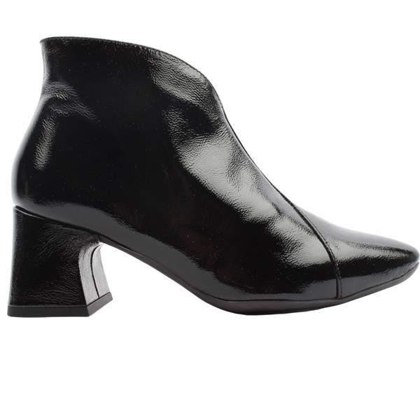 Wonders I 9013 Black Patent Leather Ankle Boots for Women - Stylish Dress Shoes for Office, Party & Evening Wear