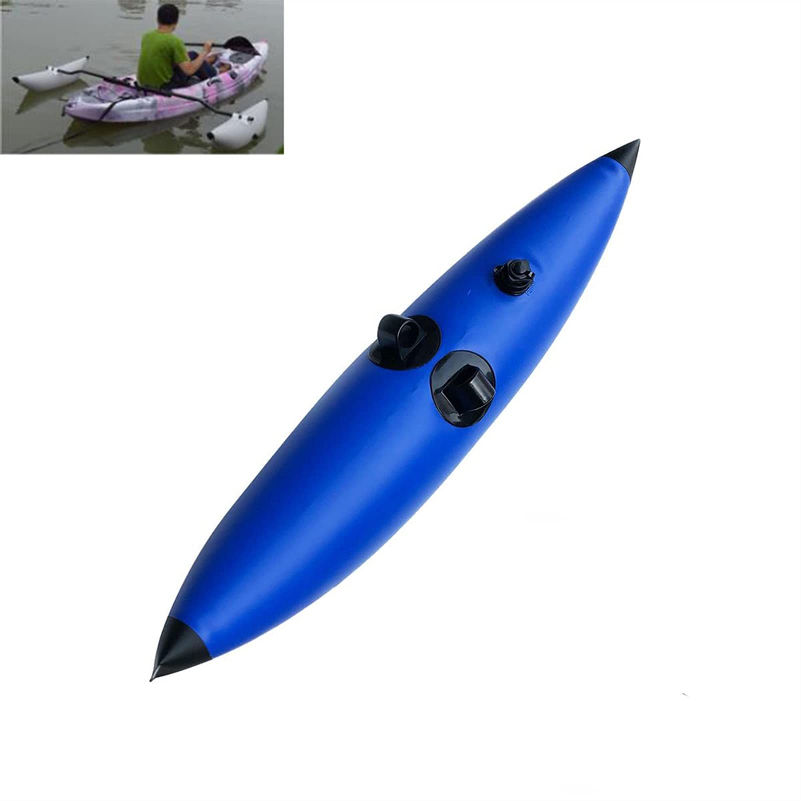 Inflatable Kayak Outriggers - White Stabilizer Floats for Storage & Transfer