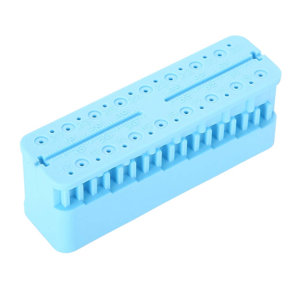 **Endo Block ProTaper File Ruler - Professional Dental Measuring Tools Holder Stand (Blue) - Precise Measurement for Endodontic Procedures & Dental Clinics**
