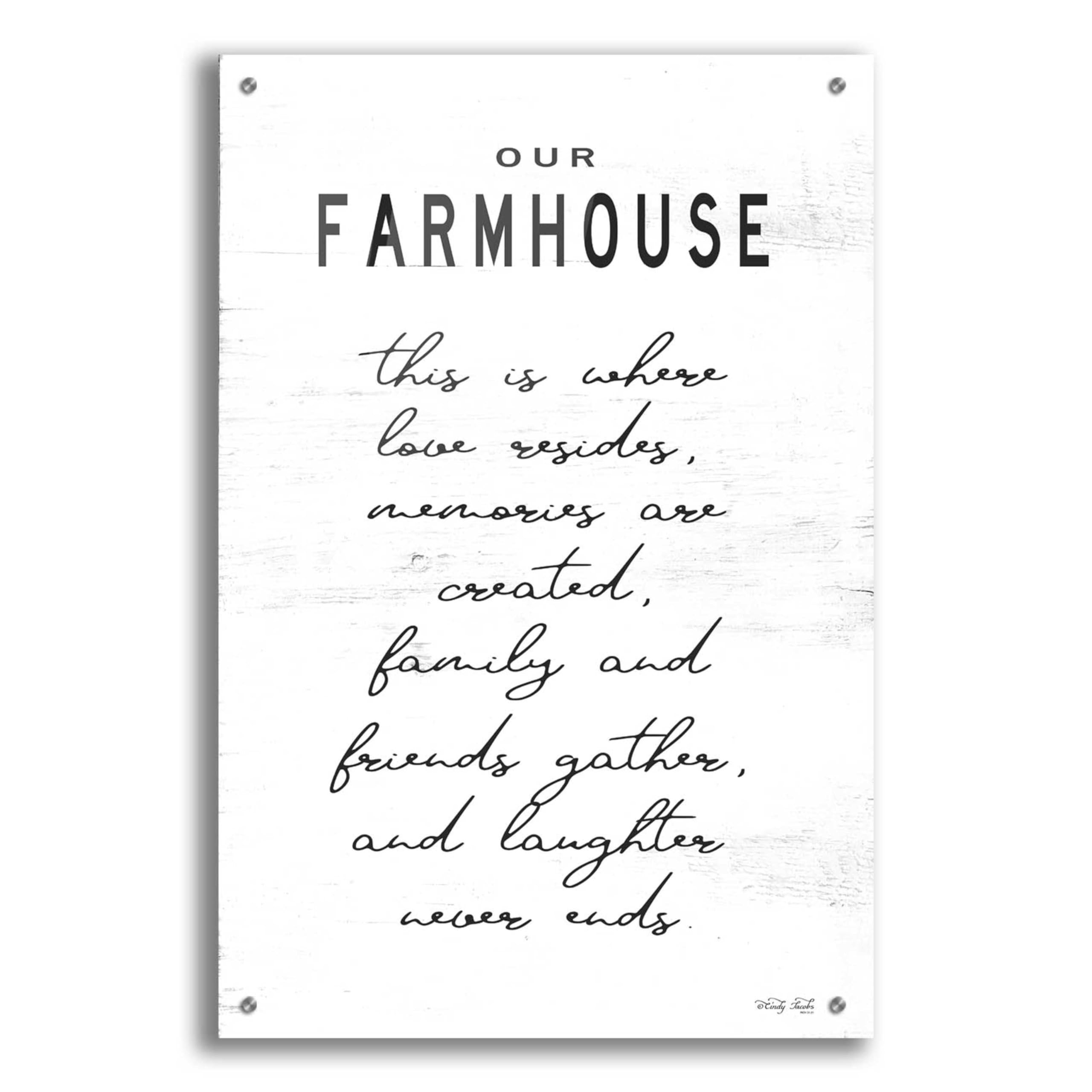 Epic Art 'Our Farmhouse' by Cindy Jacobs - 24