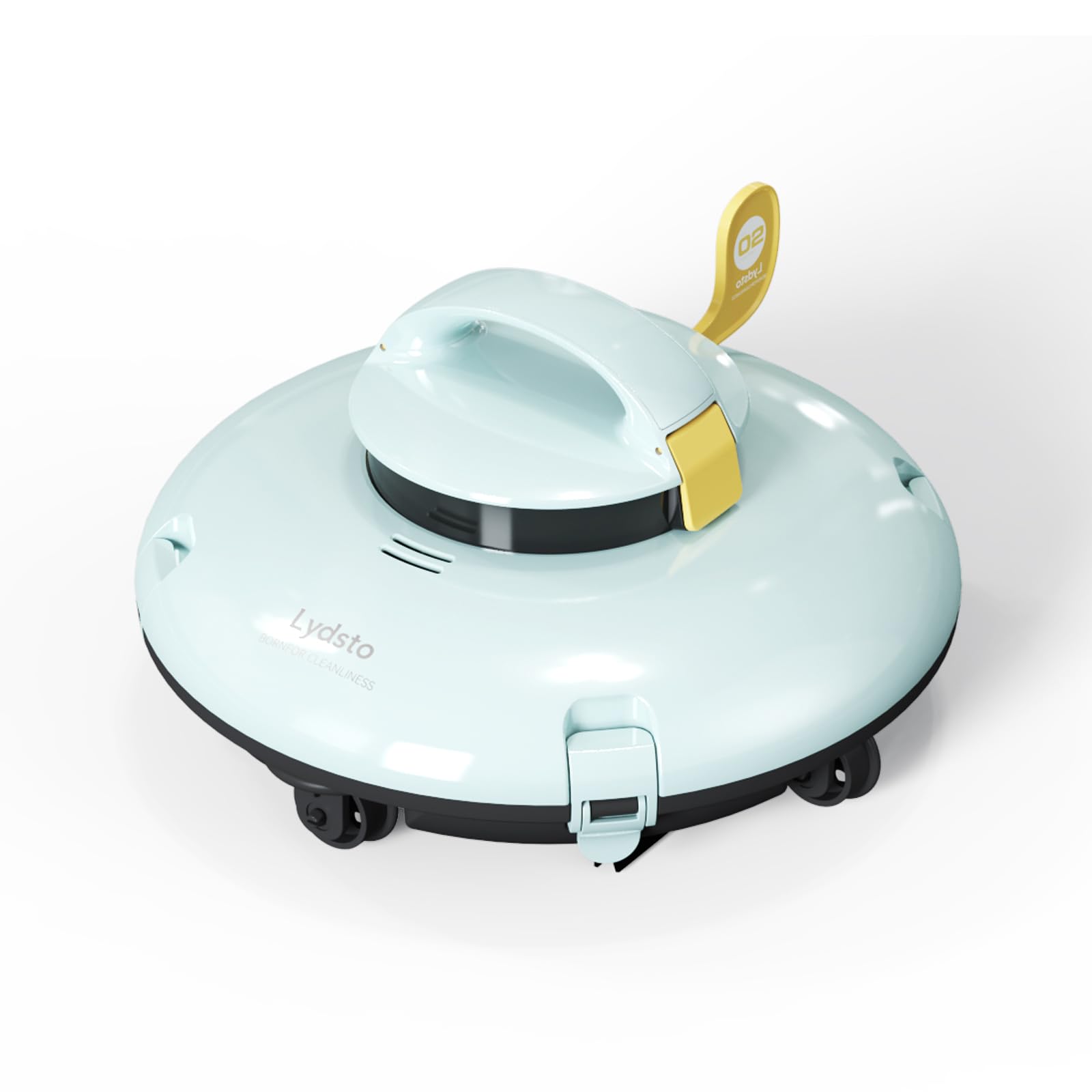 Automatic Cordless Robotic Pool Cleaner for Above Ground Pools - Rechargeable Battery, Dual-Drive Motors & Water Sensor Technology - Ideal for Flat Bottom Pools Up to 35 Feet - Perfect for Backyard, Inground & Residential Swimming Pool Maintenance (Green)