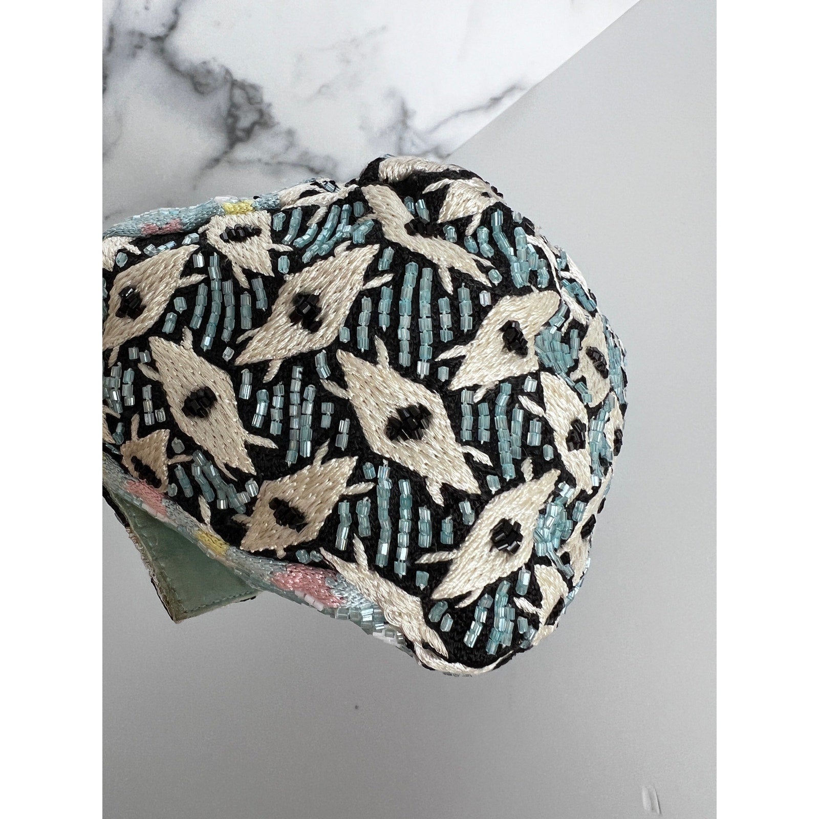 Vintage Fendi Beaded Mamma Baguette Handbag - Luxury Designer Shoulder Bag for Women | Perfect for Evening Parties, Weddings & Special Occasions