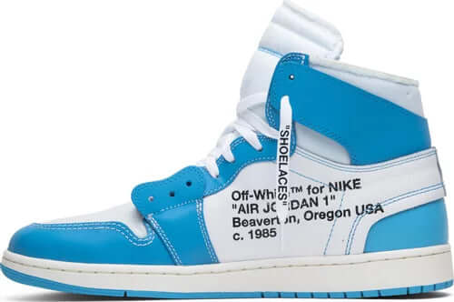 Original Off White x Air Jordan 1 Retro High OG 'UNC' Sneakers - Limited Edition Basketball Shoes for Men - Perfect for Streetwear & Sneaker Collectors