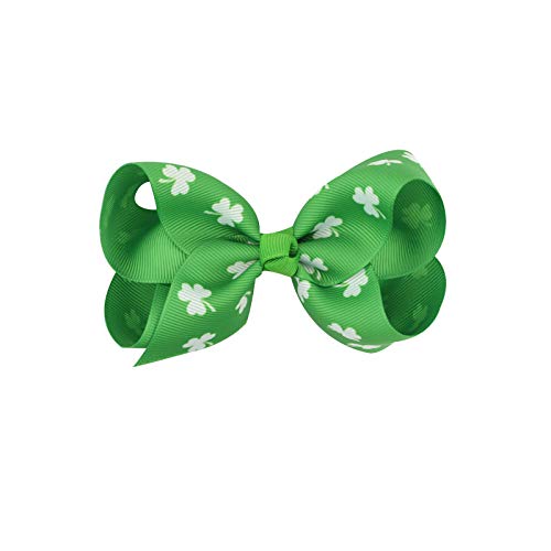 St. Patrick's Day Baby Hair Clips - Cute Girls Hair Bows with Alligator Clips | Shamrock Hair Barrettes for Infants & Toddlers | Perfect for Holiday Photos, Parties & Irish-Themed Events